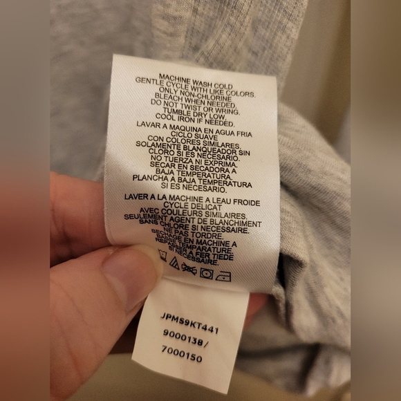 Jones New York Heather Gray Cowl Neck Sweatshirt Ties Size Small - Picture 12 of 12